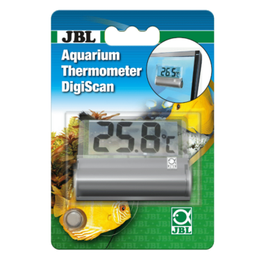 Lieferumfang: 1 digitales Aquarienthermometer, inkl. Batterie (AG13) und Klettaufkleber zur Anbringung